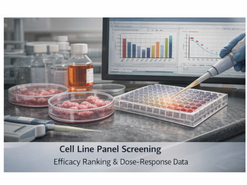 Oncology cell line panel screening results example